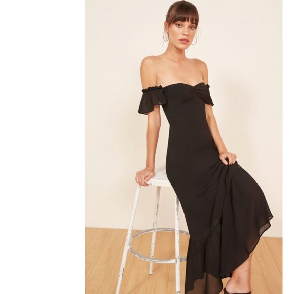 Sale🦋Reformation Butterfly Dress - Black - Picture 1 of 13